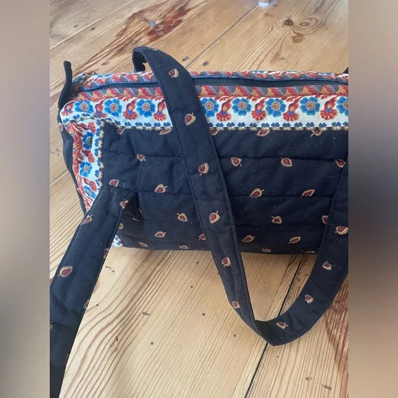 Vintage Suttles and Seawinds Quilted Bag Floral Cottagecore Straps and Zipper - Picture 9 of 13